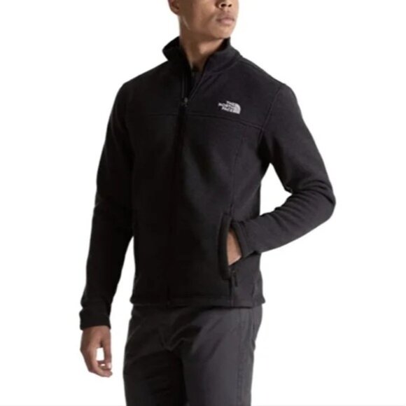 The North Face Mens Black Windwall Full Zip Stand Collar Fleece Jacket Sz M 2896 - Picture 2 of 10